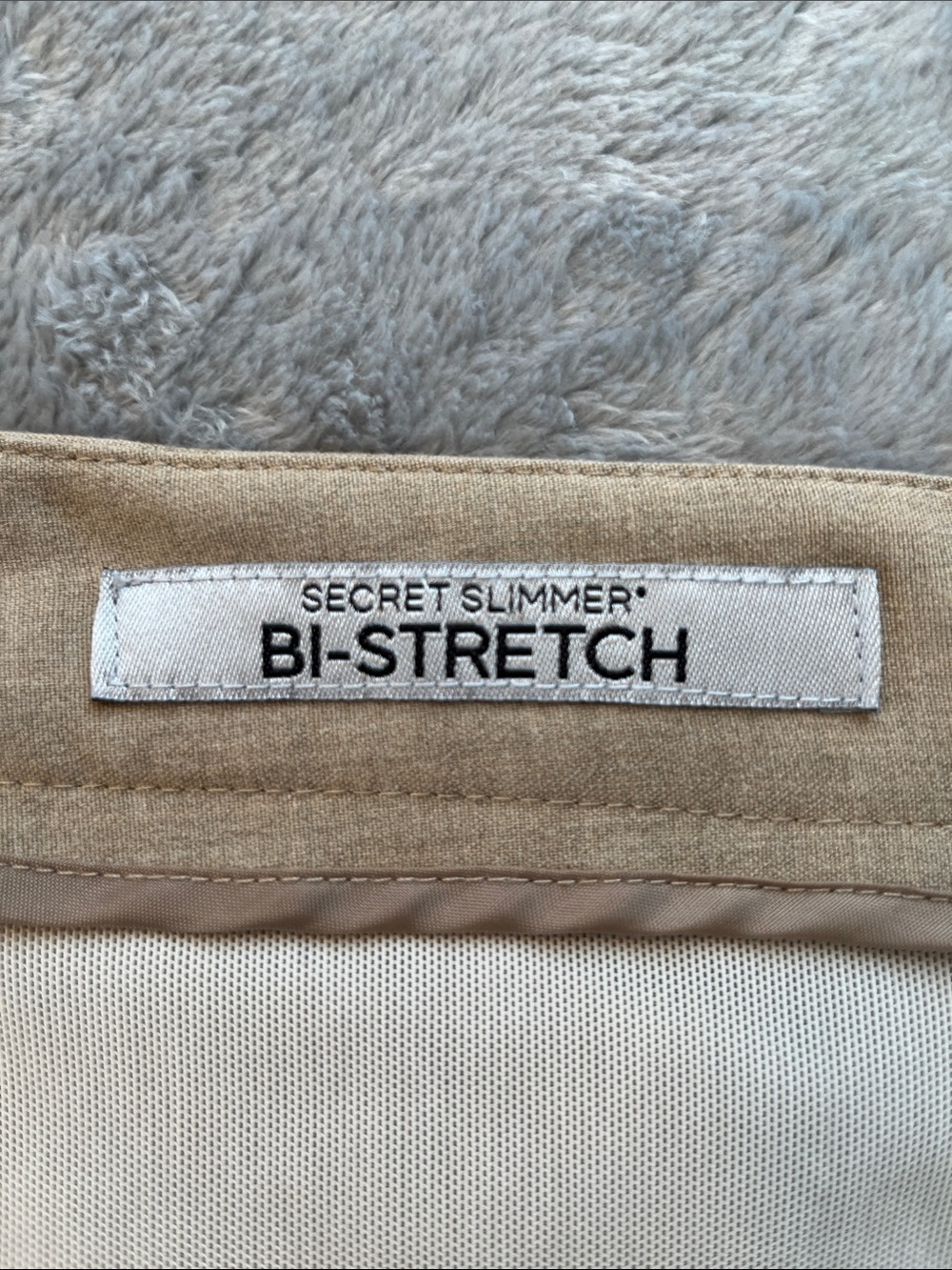 Catherines Beige Elastic Waist pants Women’s 28W 3X Tan Beige - Picture 3 of 10